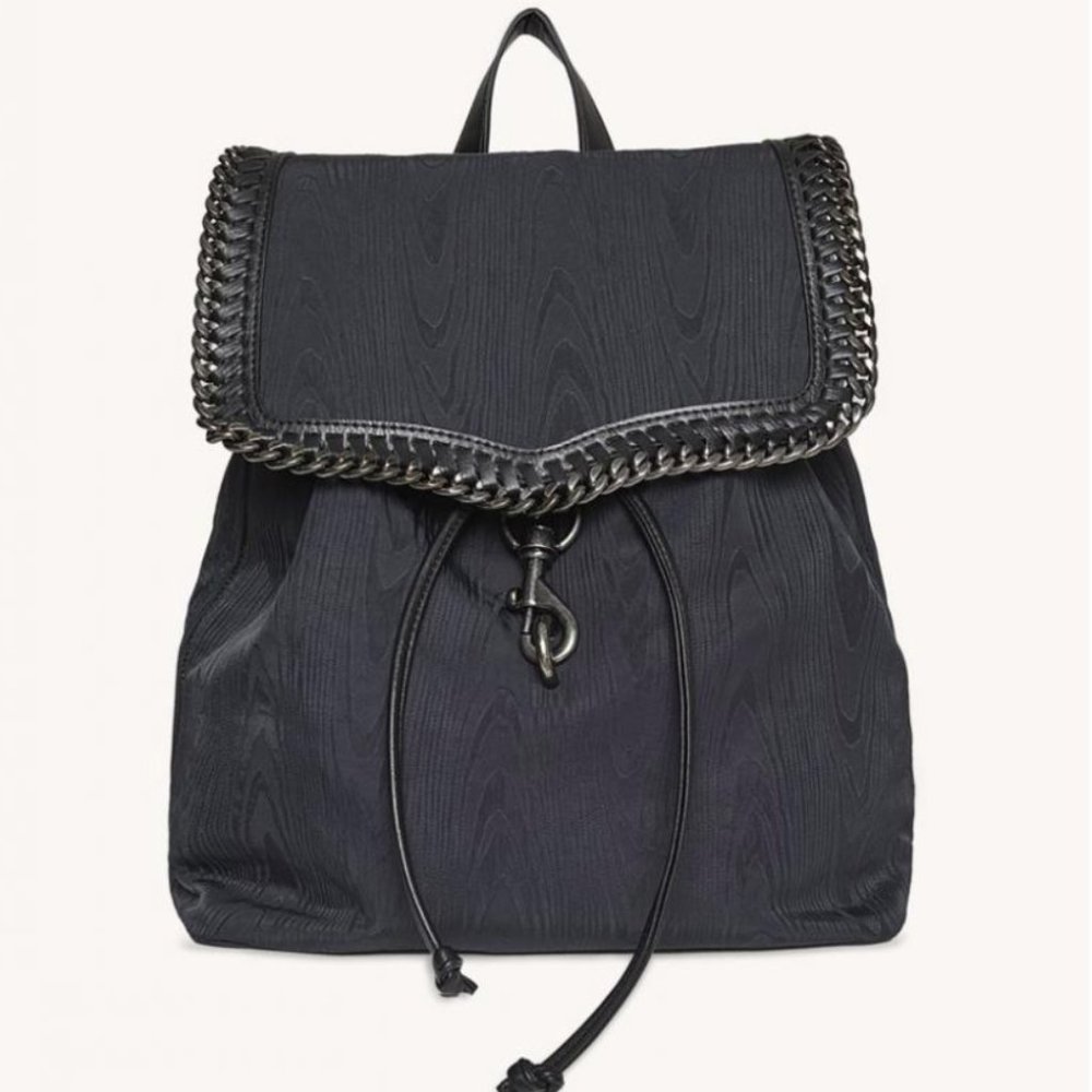 Rebecca Minkoff Woven Chain Backpack Black